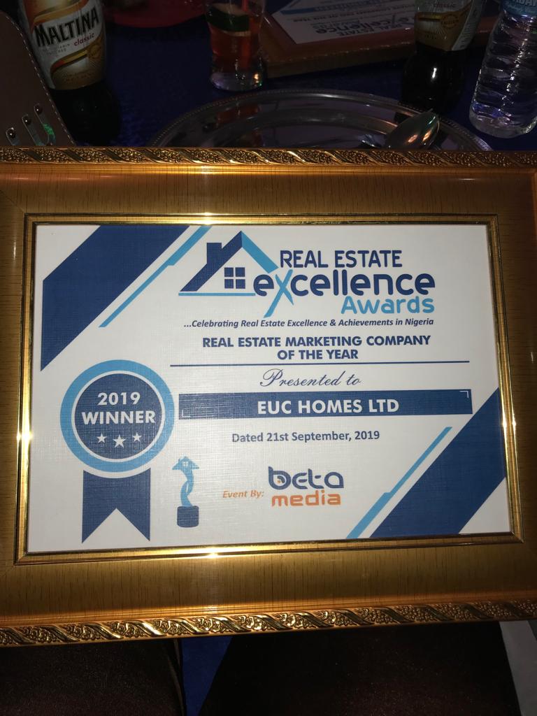 Read more about the article EUC Homes Limited bagged the Best Real Estate Marketing company of the year 2019